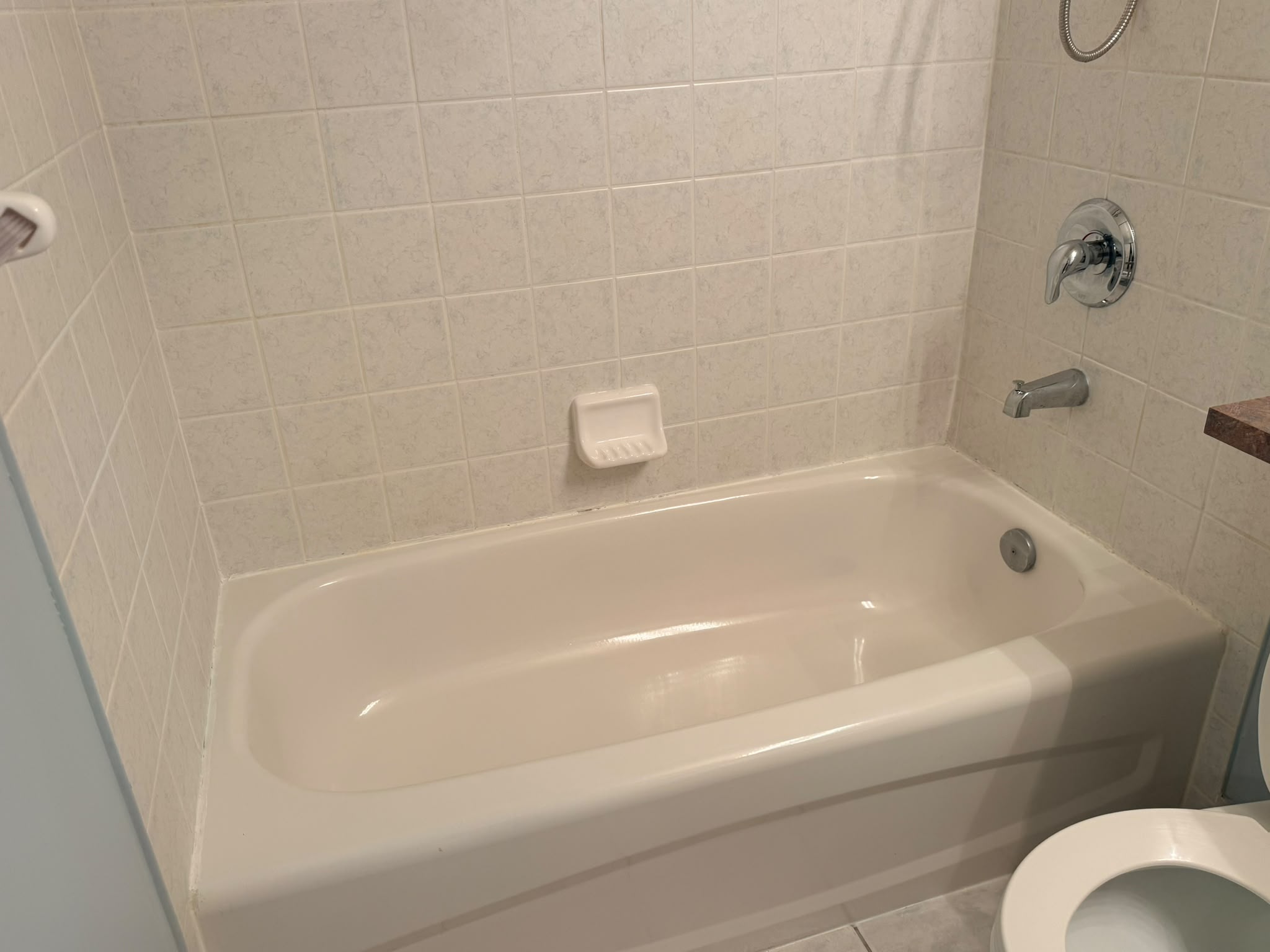 Freshly cleaned bathtub