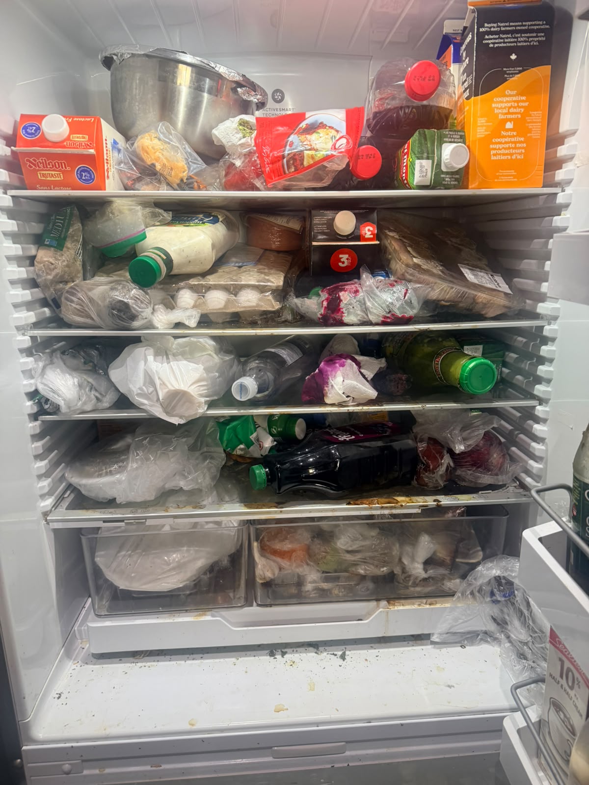 Refrigerator before cleaning