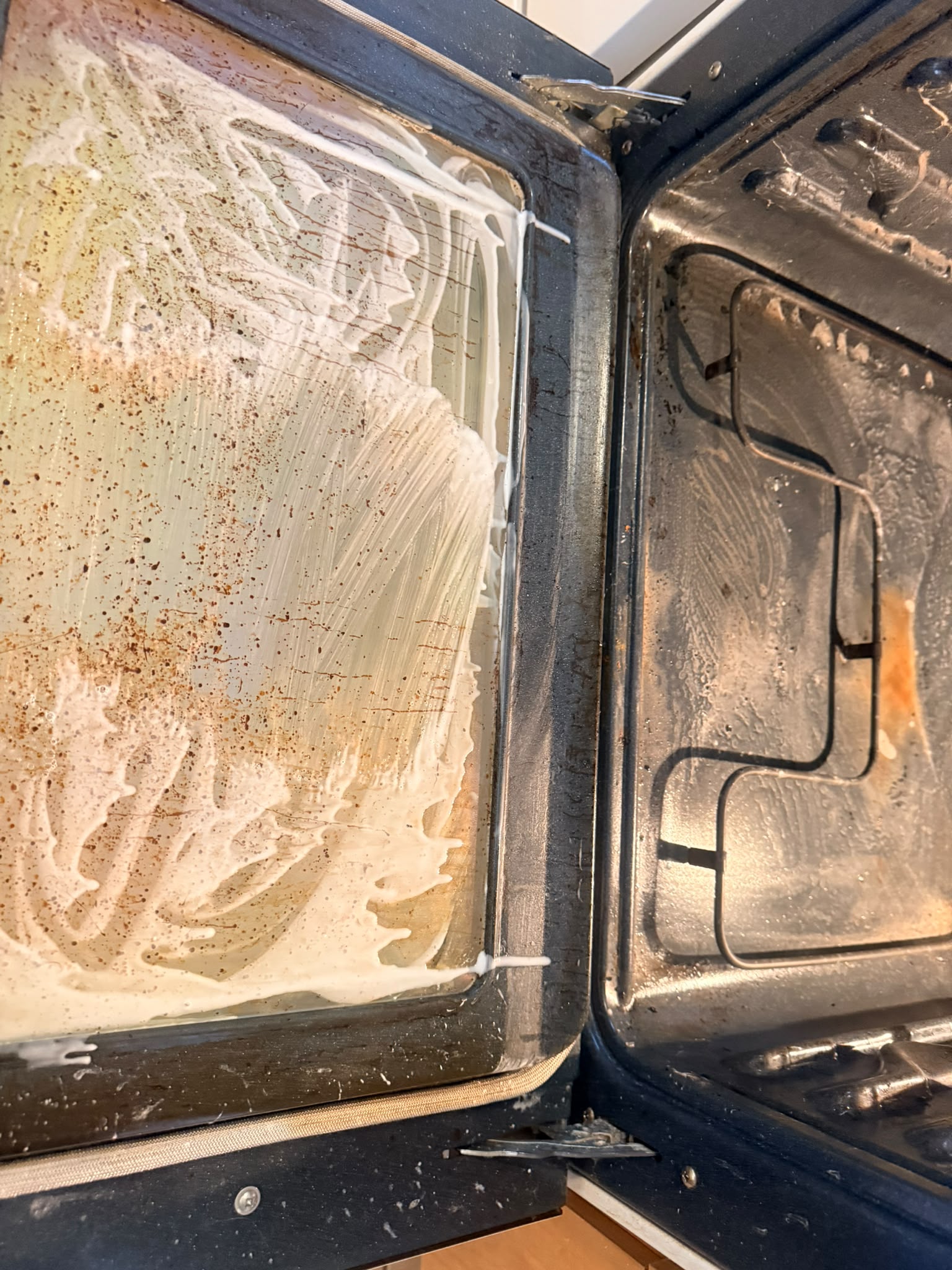 Oven before detailed cleaning